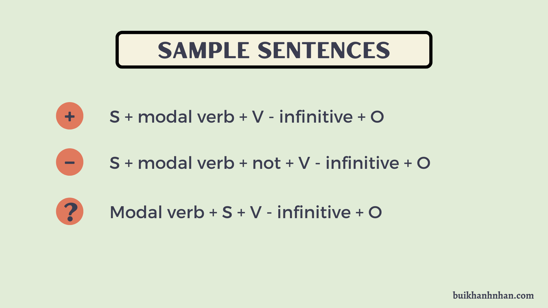 động từ khuyết thiếu modal verb